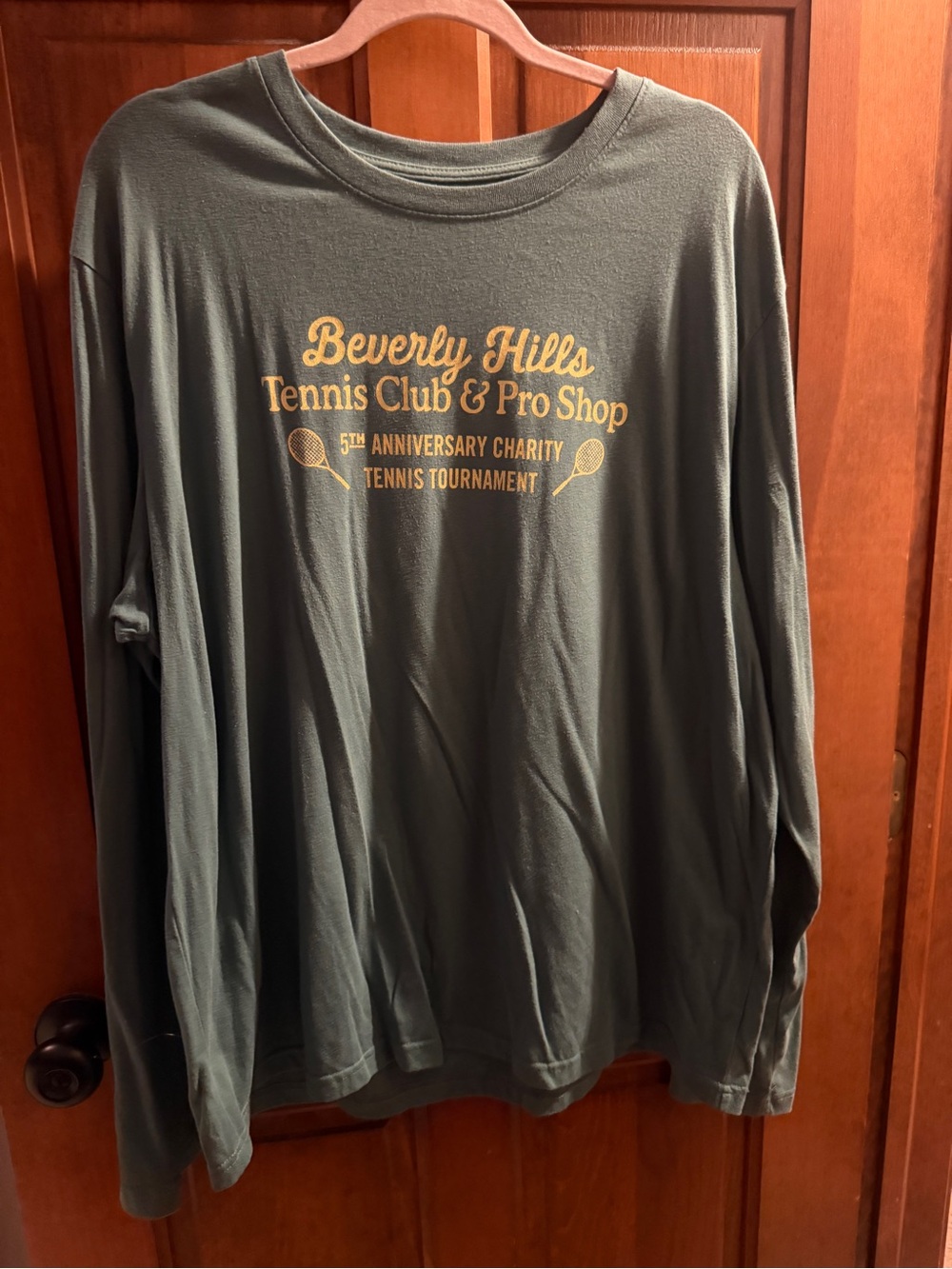 Original Use Olive Green Long Sleeve Tee with Yellow Graphic